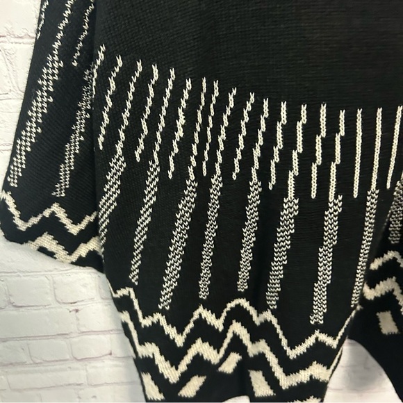 Madison 88 boho chic patterned sweater wrap one size acrylic grannycore - Picture 8 of 9